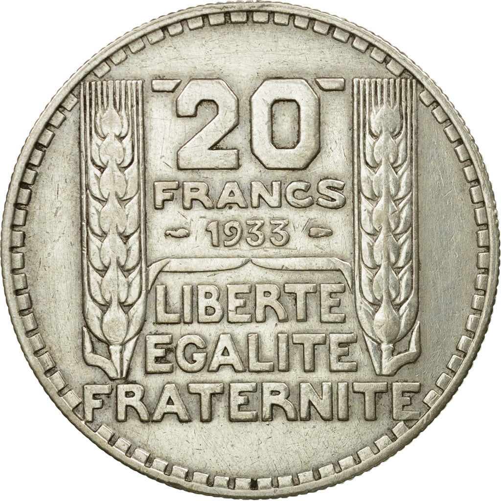 Moneta, Francia, Turin, 20 Francs, 1933, Paris, BB, Argento, KM:879, Gadoury:852