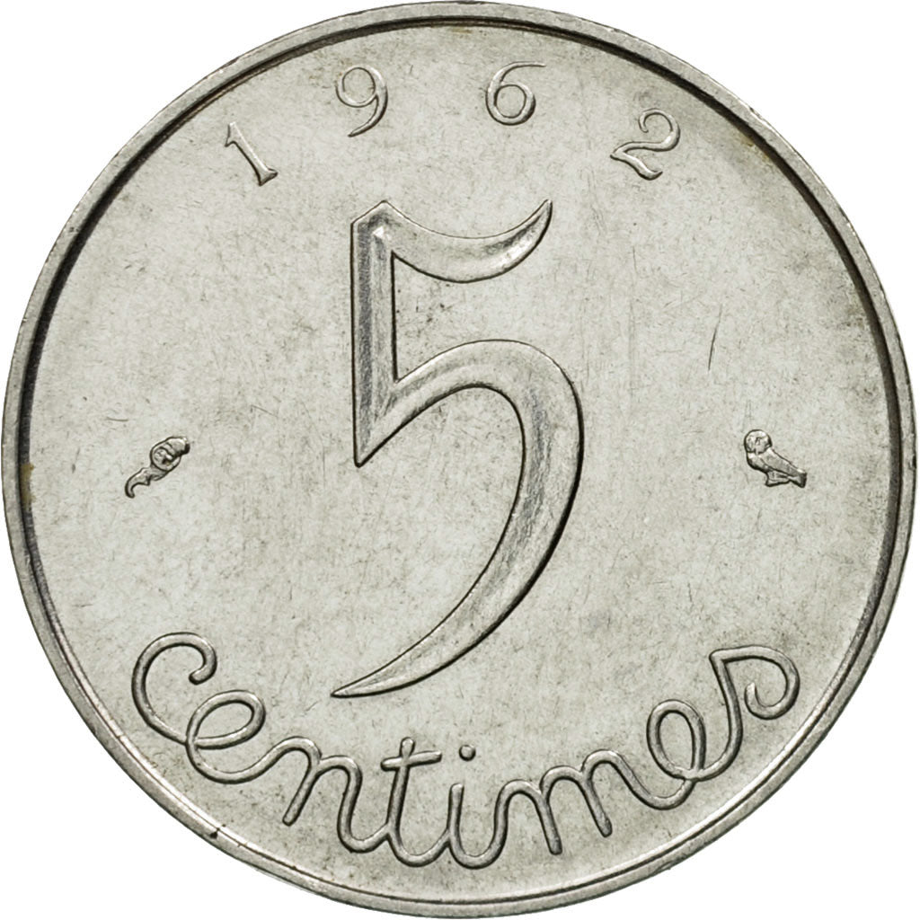 Monnaie, France, Épi, 5 Centimes, 1962, Paris, TTB, Stainless Steel