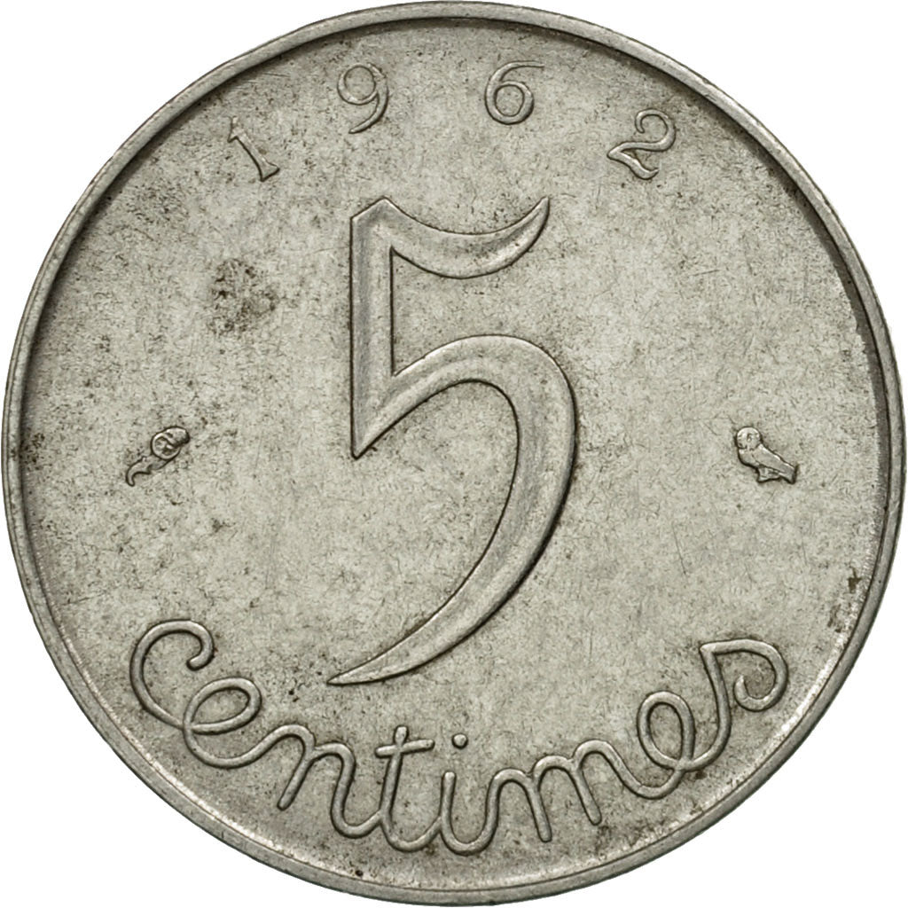 Coin, France, Épi, 5 Centimes, 1962, Paris, VF(30-35), Stainless Steel, KM:927