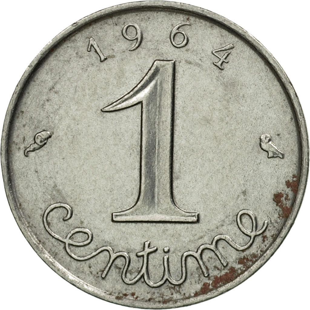 Coin, France, Épi, Centime, 1964, Paris, EF(40-45), Stainless Steel, KM:928