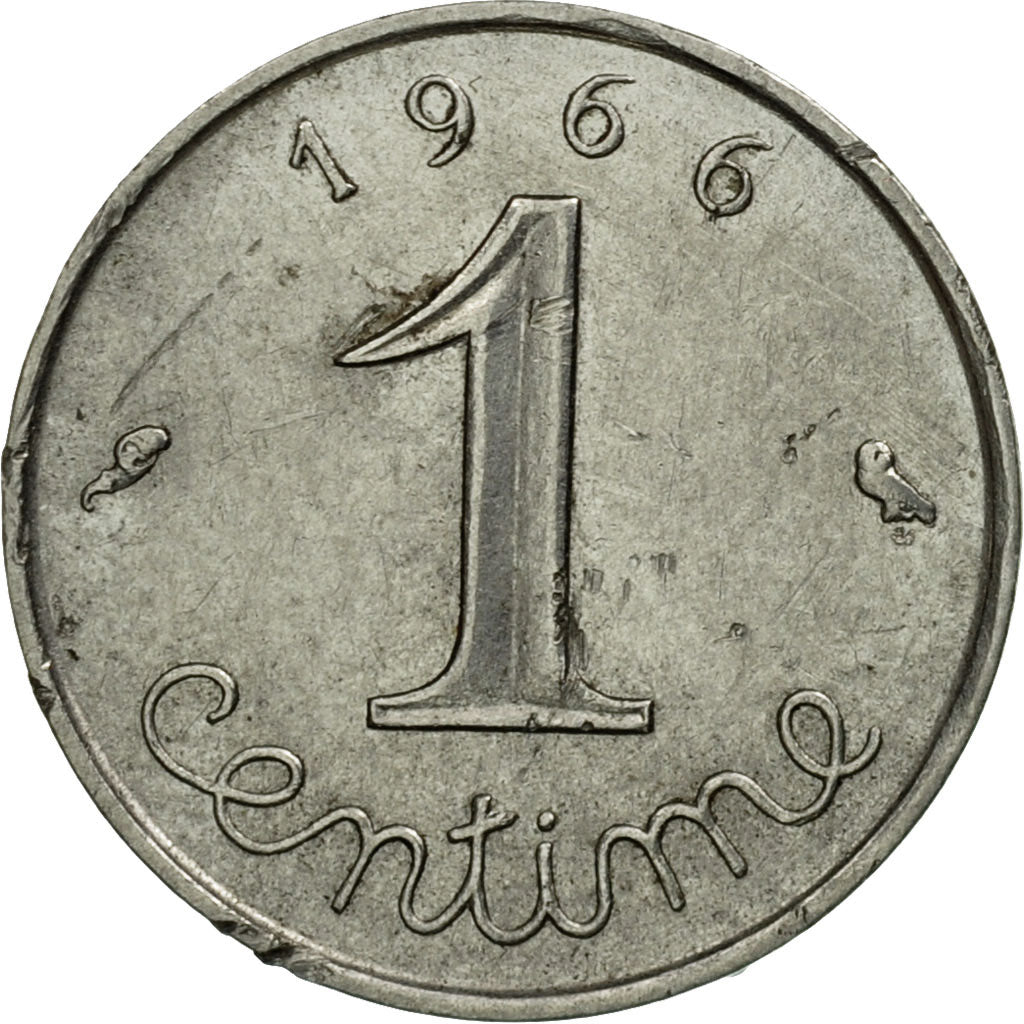 Moneta, Francia, Épi, Centime, 1966, Paris, MB+, Acciaio inossidabile, KM:928