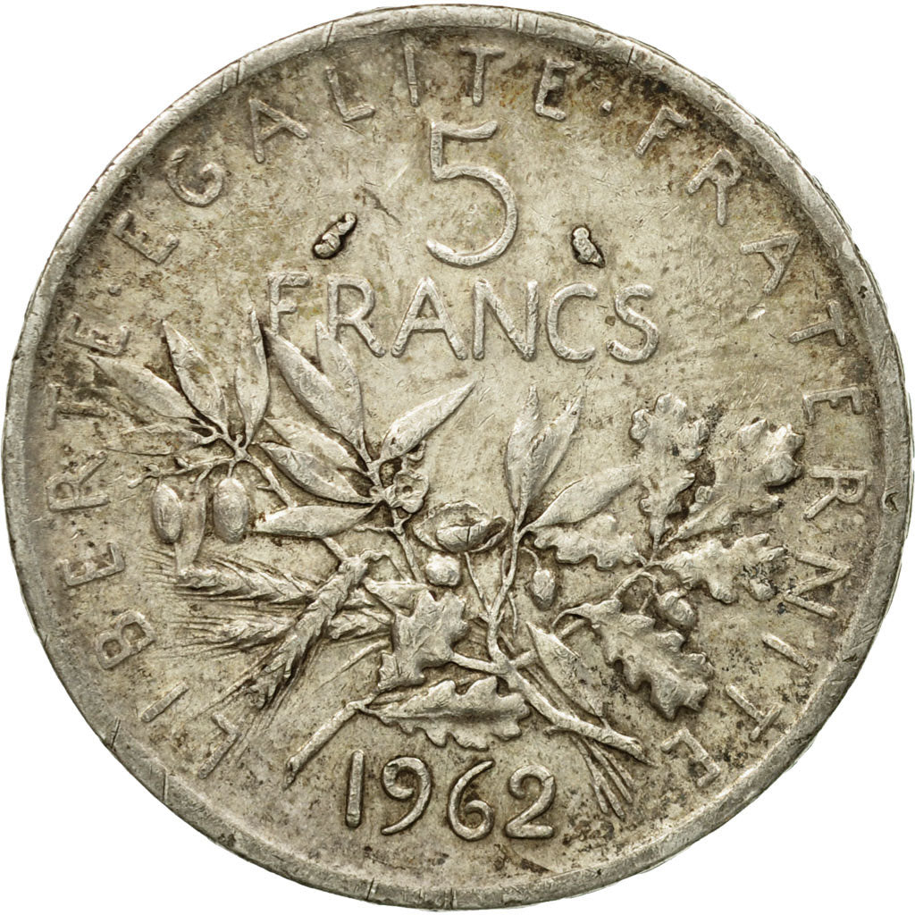 Coin, France, Semeuse, 5 Francs, 1962, Paris, EF(40-45), Silver, KM:926