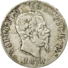 Moneta, Italia, Vittorio Emanuele II, 5 Lire, 1870, Milan, B+, Argento, KM:8.3