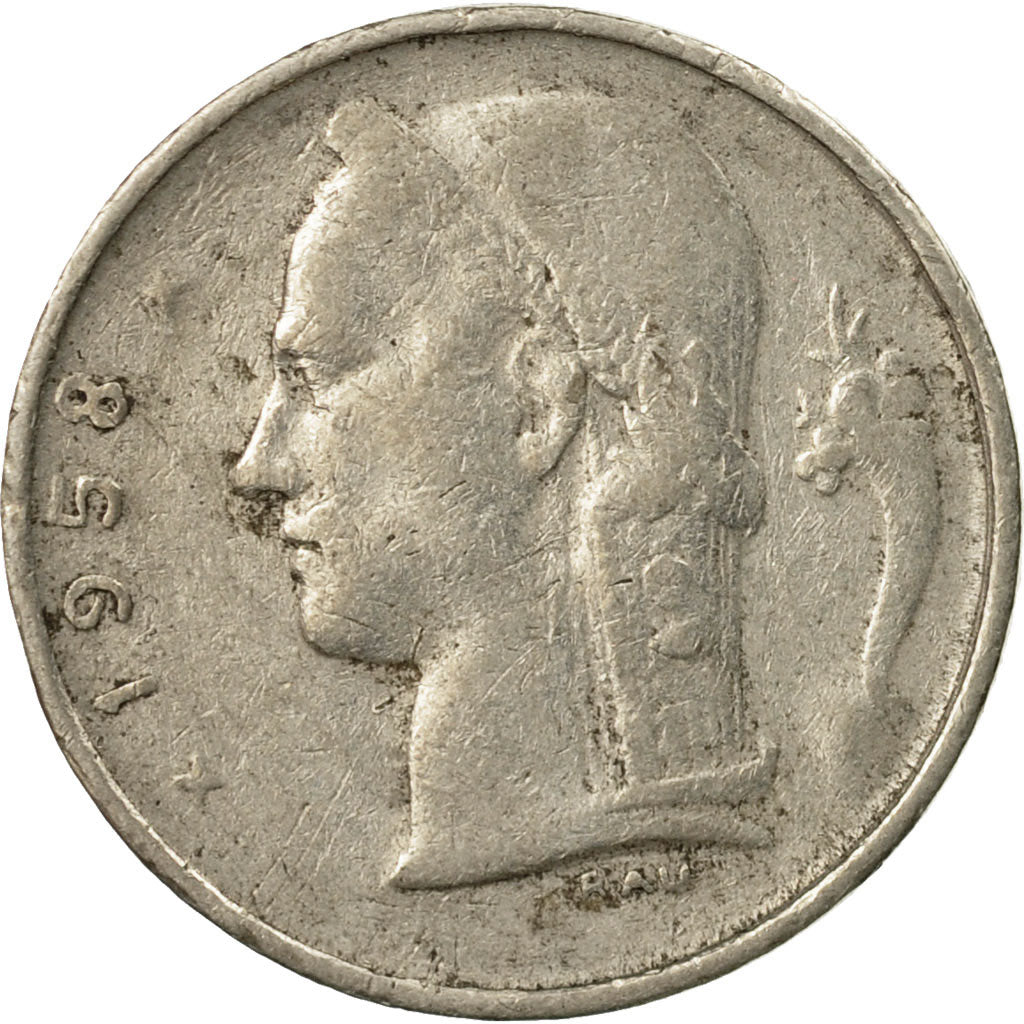 Münze, Belgien, Franc, 1958, Brussels, SS, Copper-nickel, KM:143.1