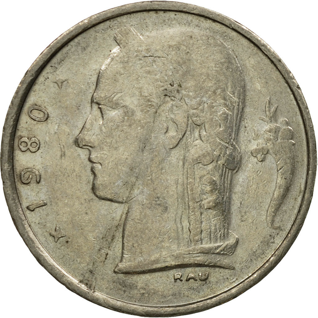 Münze, Belgien, Franc, 1980, Brussels, SS, Copper-nickel, KM:142.1