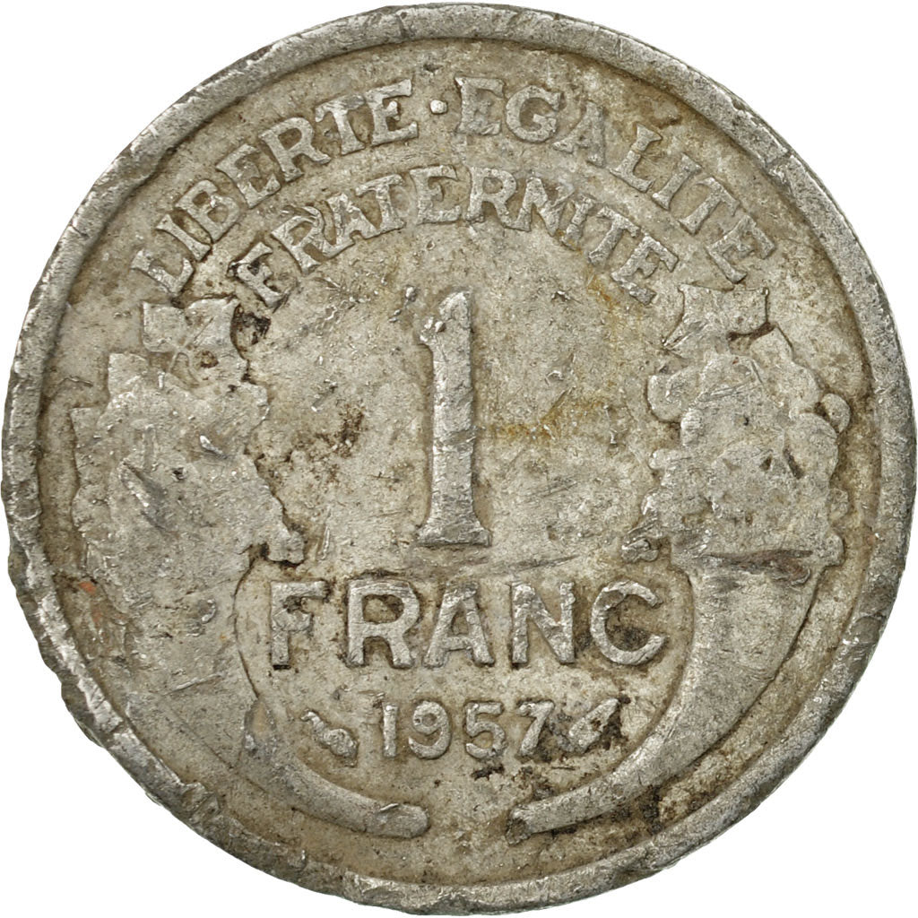 Coin, France, Morlon, Franc, 1957, VF(30-35), Aluminum, KM:885a.1, Gadoury:473b
