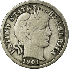 Coin, United States, Barber Dime, Dime, 1901, U.S. Mint, Philadelphia