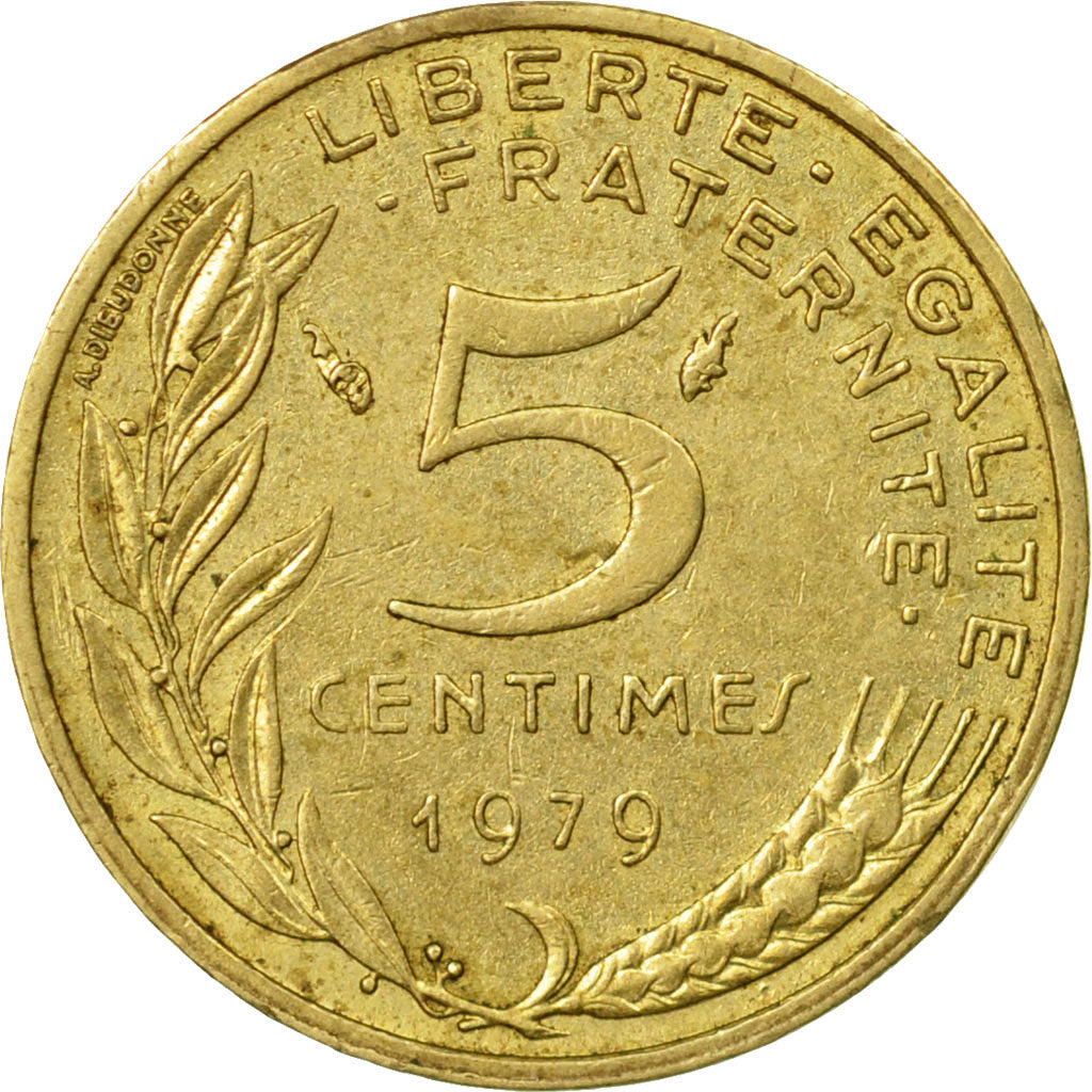 Coin, France, Marianne, 5 Centimes, 1979, Paris, VF(30-35), Aluminum-Bronze