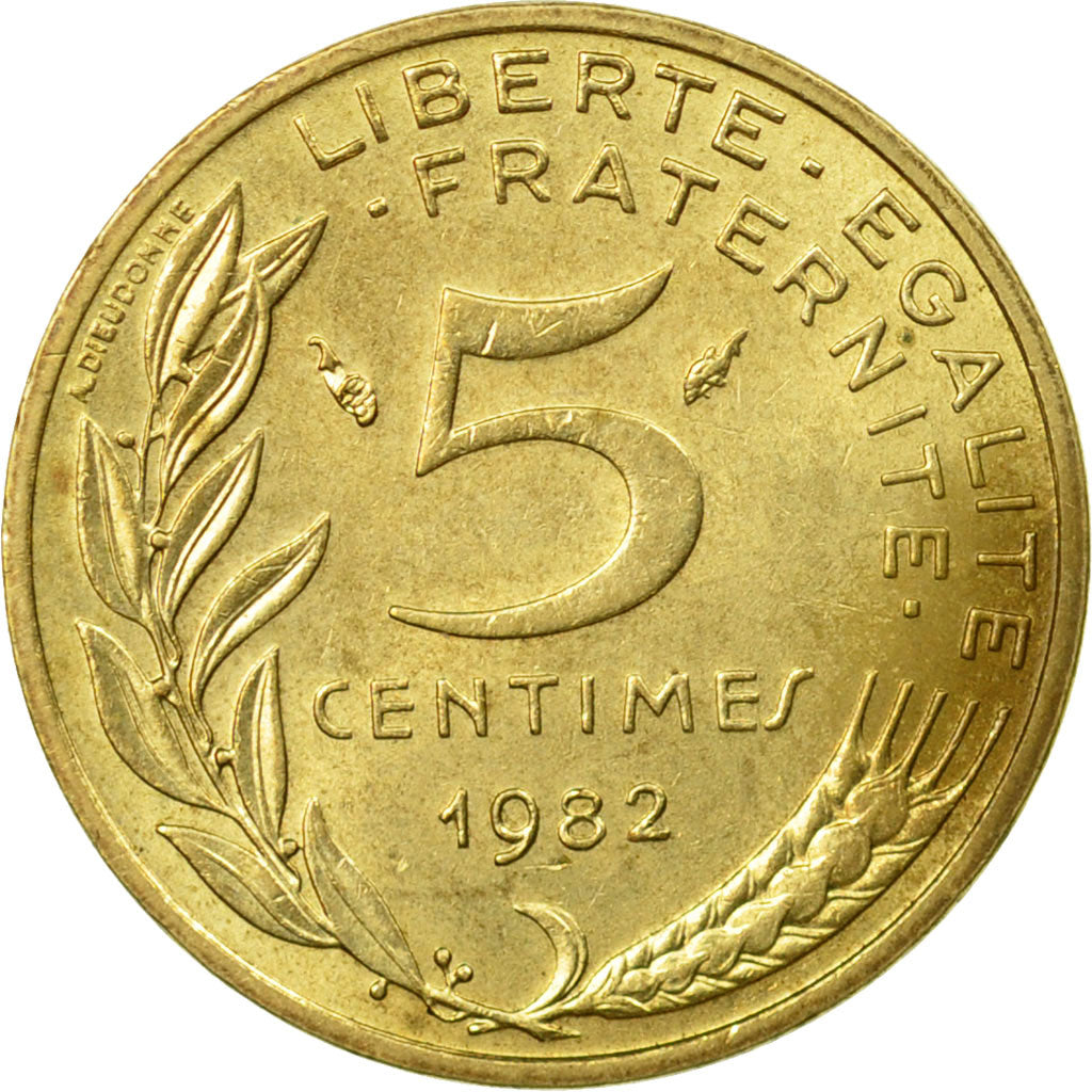 Coin, France, Marianne, 5 Centimes, 1982, Paris, VF(30-35), Aluminum-Bronze