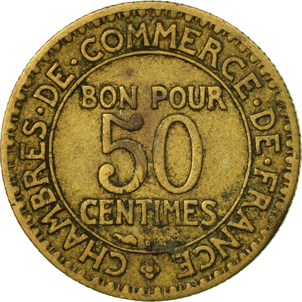Münze, Frankreich, Chambre de commerce, 50 Centimes, 1922, S, Aluminum-Bronze