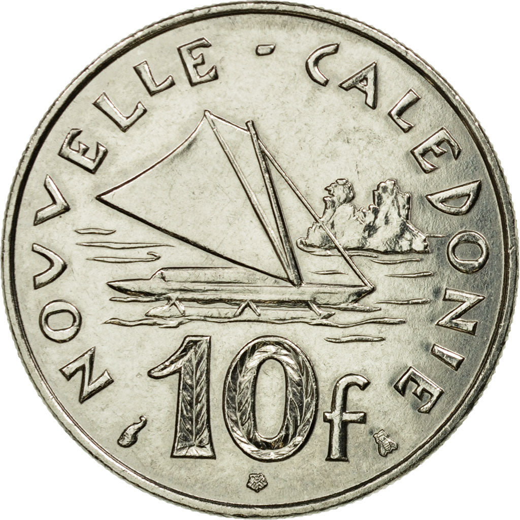 Münze, Neukaledonien, 10 Francs, 1995, Paris, VZ, Nickel, KM:11
