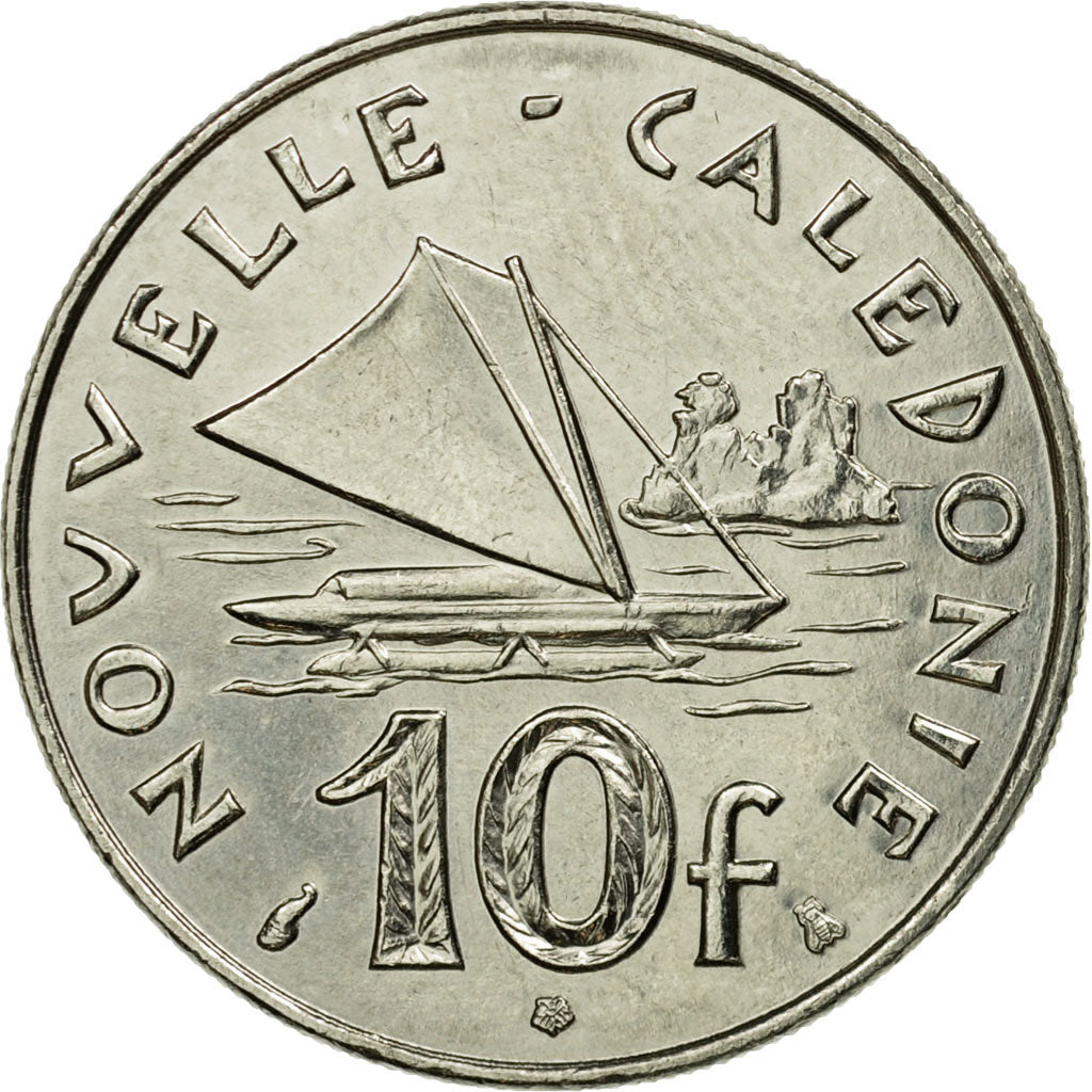 Münze, Neukaledonien, 10 Francs, 1995, Paris, SS, Nickel, KM:11