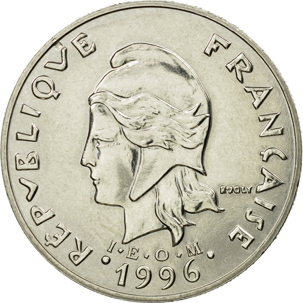 Münze, Neukaledonien, 20 Francs, 1996, Paris, SS+, Nickel, KM:12
