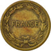 Moneda, Francia, France Libre, 2 Francs, 1944, Philadelphia, MBC, Latón