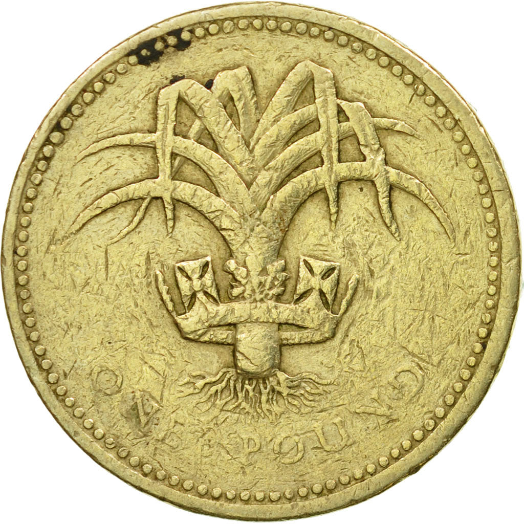 Moneda, Gran Bretaña, Elizabeth II, Pound, 1985, BC+, Níquel - latón, KM:941