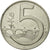 Coin, Czech Republic, 5 Korun, 1993, EF(40-45), Nickel plated steel, KM:8