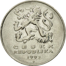 Coin, Czech Republic, 5 Korun, 1993, VF(20-25), Nickel plated steel, KM:8