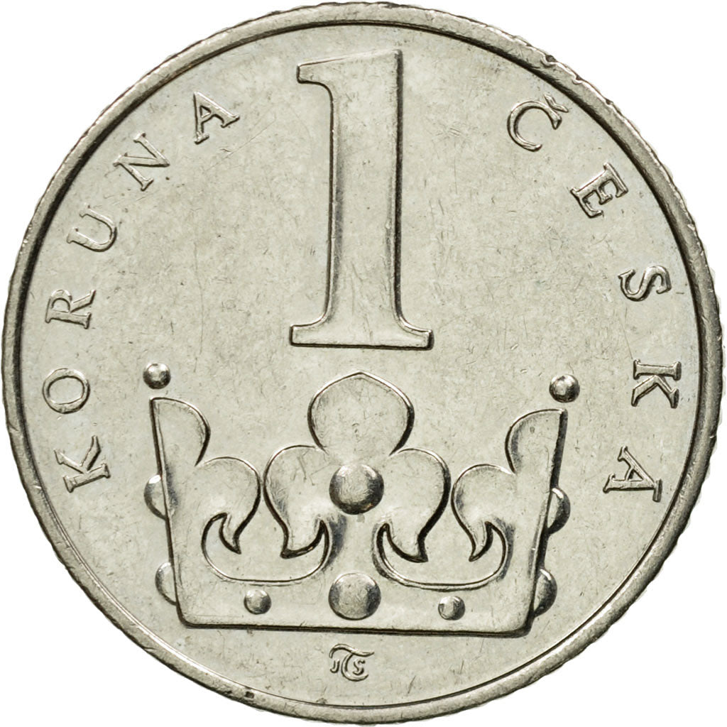 Coin, Czech Republic, Koruna, 1994, EF(40-45), Nickel plated steel, KM:7