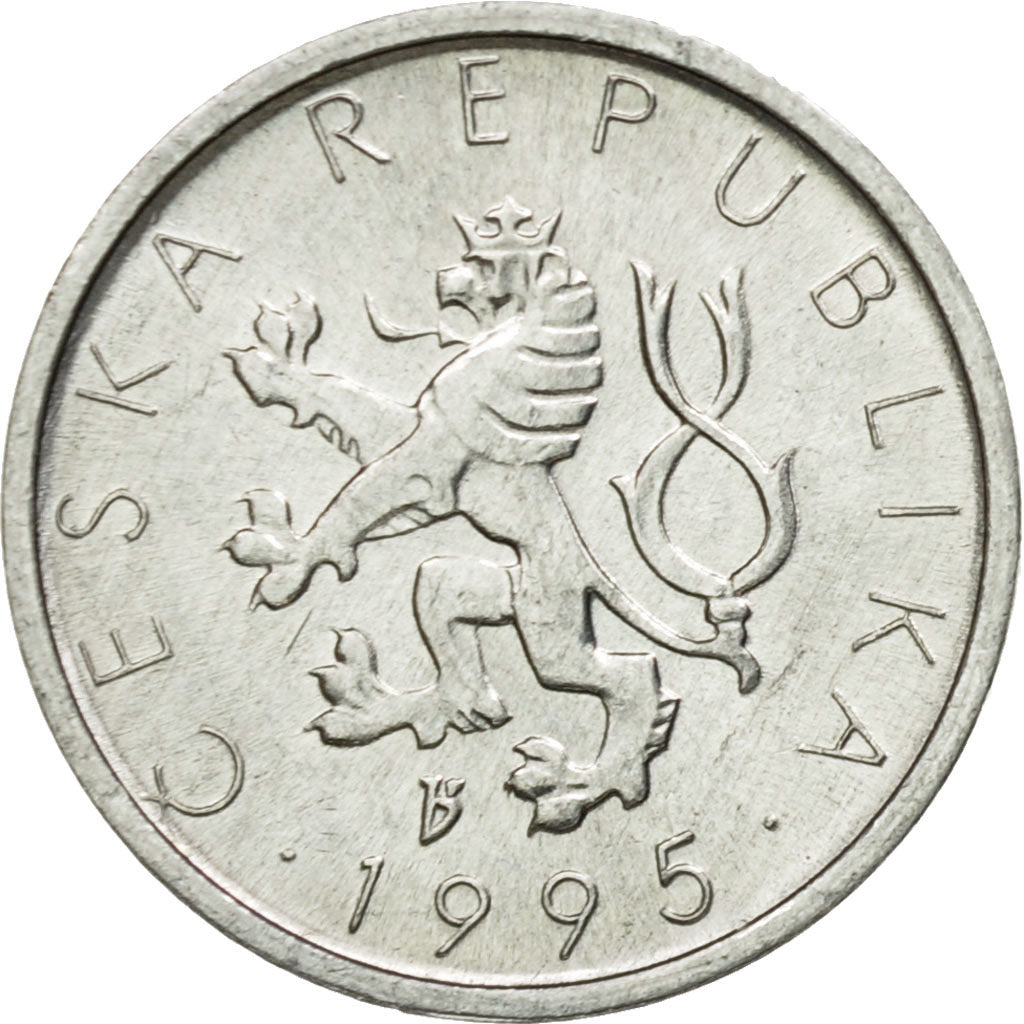 Coin, Czech Republic, 10 Haleru, 1995, EF(40-45), Aluminum, KM:6