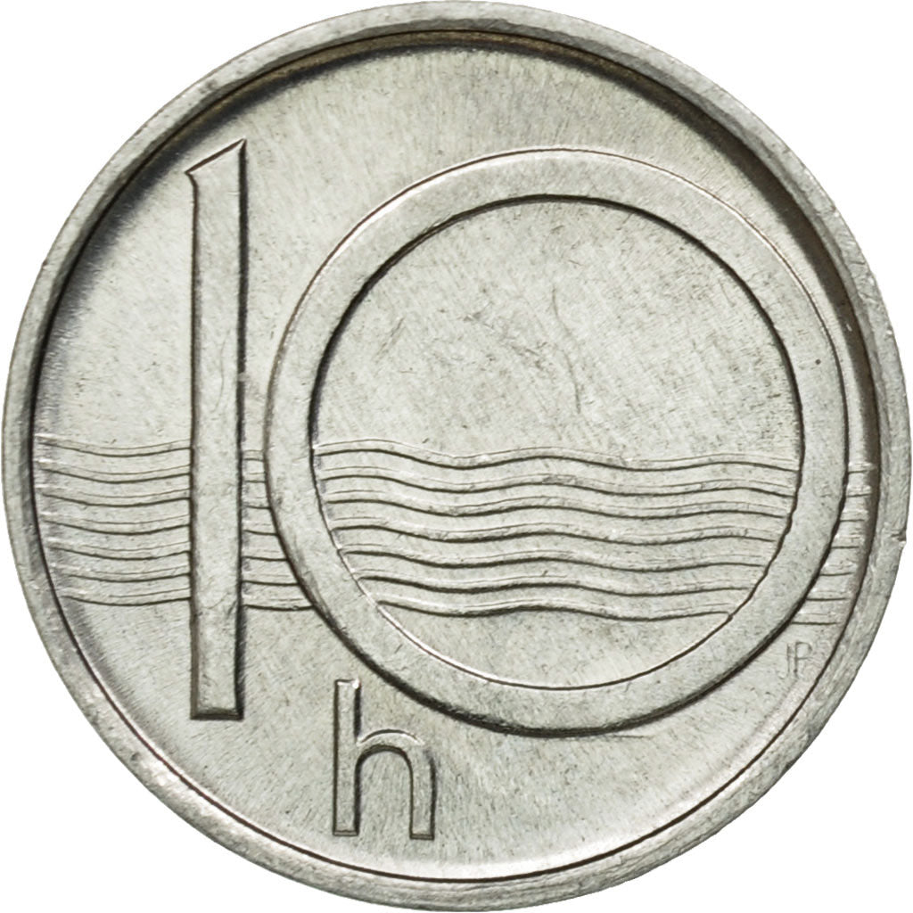 Coin, Czech Republic, 10 Haleru, 1995, EF(40-45), Aluminum, KM:6