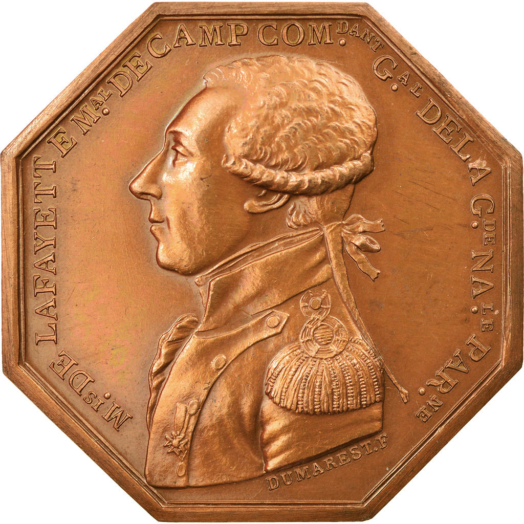 France, Jeton, Lafayette, Garde Nationale de paris, History, 1789, Dumarest