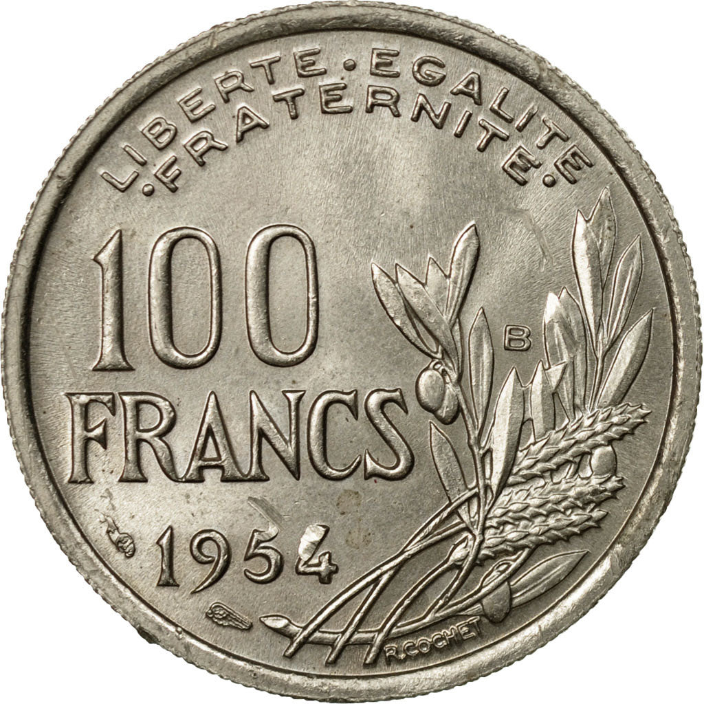 Coin, France, Cochet, 100 Francs, 1954, Beaumont - Le Roger, AU(50-53)