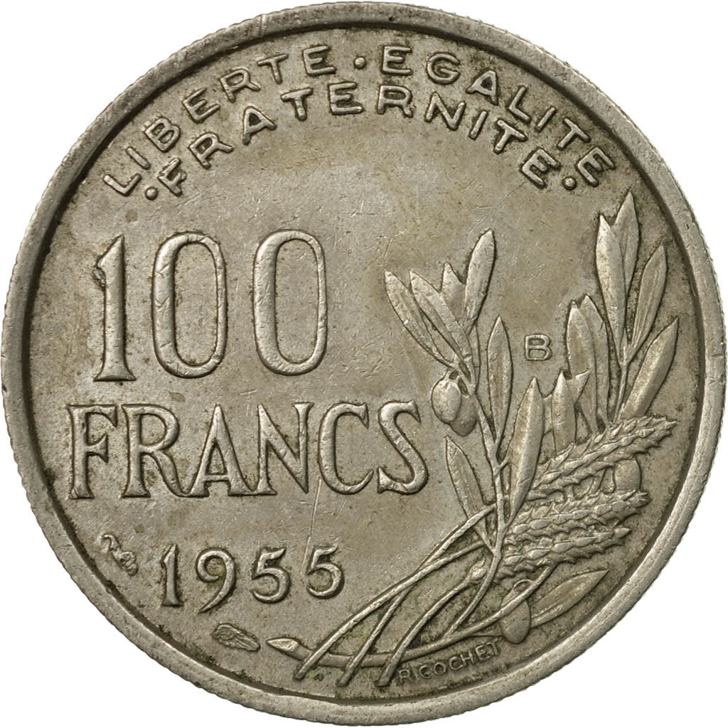 Monnaie, France, Cochet, 100 Francs, 1955, TB+, Copper-nickel, Gadoury:897