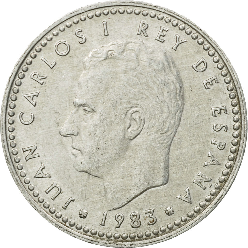Monnaie, Espagne, Juan Carlos I, Peseta, 1983, TTB, Aluminium, KM:821