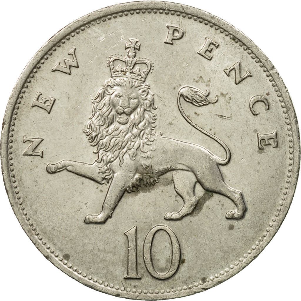 Moneta, Gran Bretagna, Elizabeth II, 10 New Pence, 1976, MB, Rame-nichel, KM:912