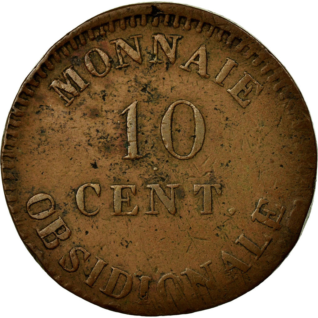 Coin, FRENCH STATES, ANTWERP, 10 Centimes, 1814, Anvers, VF(30-35), Bronze