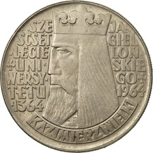 Moneta, Polonia, 10 Zlotych, 1964, BB, Rame-nichel, KM:52.2