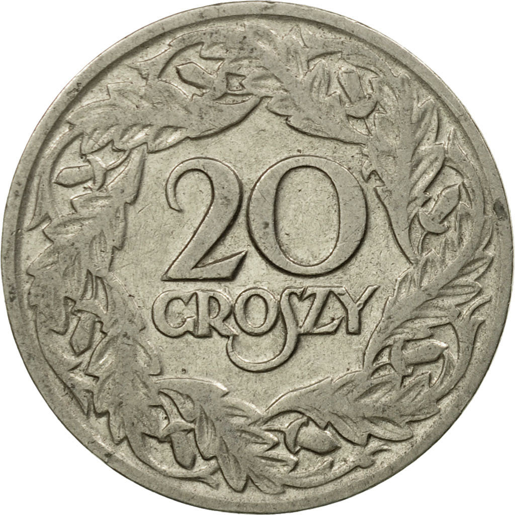 Coin, Poland, 20 Groszy, 1923, EF(40-45), Nickel, KM:12