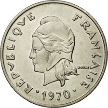 Coin, New Hebrides, 20 Francs, 1970, Paris, EF(40-45), Nickel, KM:3.1