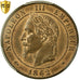 France, Napoleon III, 10 Centimes, 1862, Paris, Bronze, PCGS, MS(64)