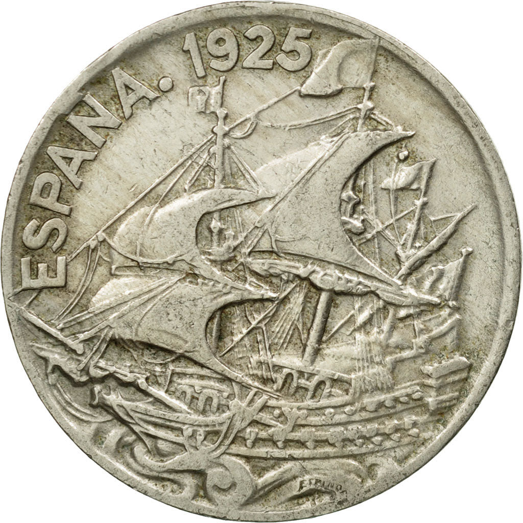 Coin, Spain, Alfonso XIII, 25 Centimos, 1925, Madrid, EF(40-45), Copper-nickel