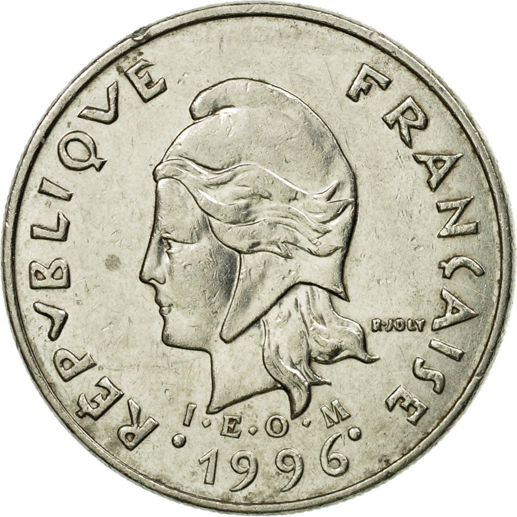Coin, New Caledonia, 10 Francs, 1996, Paris, EF(40-45), Nickel, KM:11