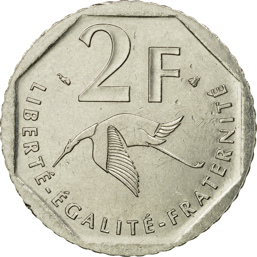 Coin, France, Guynemer, 2 Francs, 1997, AU(50-53), Nickel, KM:1187, Gadoury:550