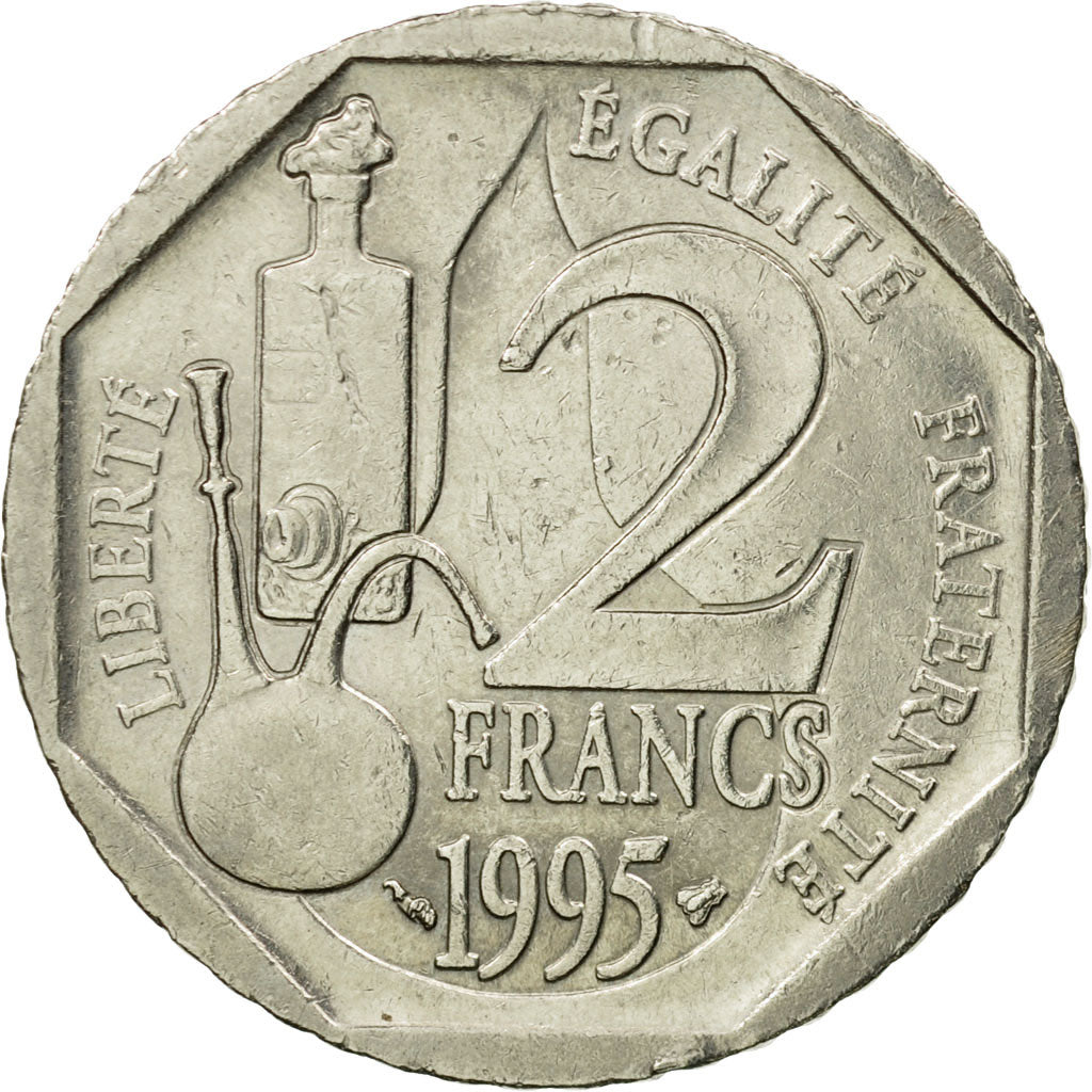 Coin, France, Pasteur, 2 Francs, 1995, EF(40-45), Nickel, KM:1119