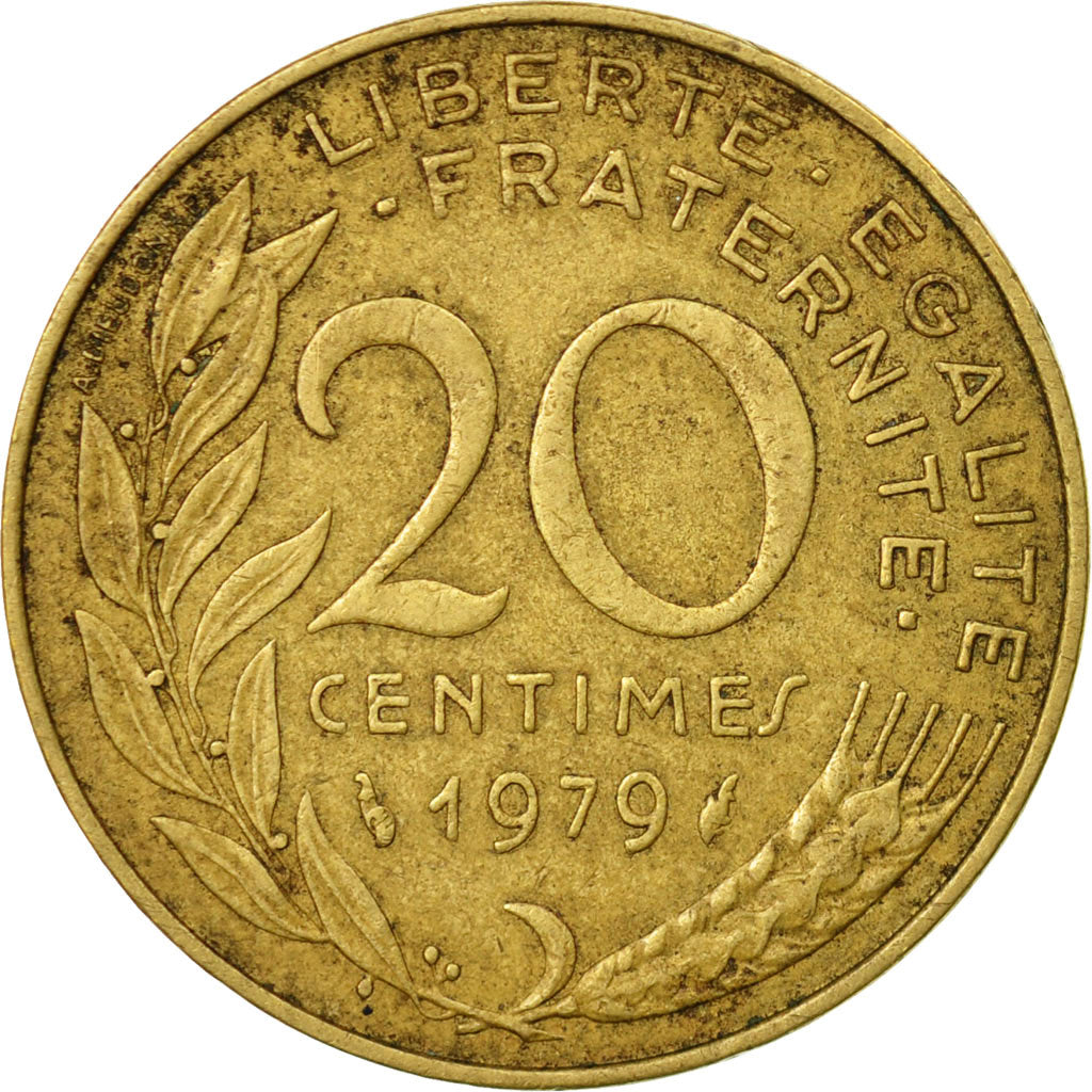 Münze, Frankreich, Marianne, 20 Centimes, 1979, Paris, S+, Aluminum-Bronze