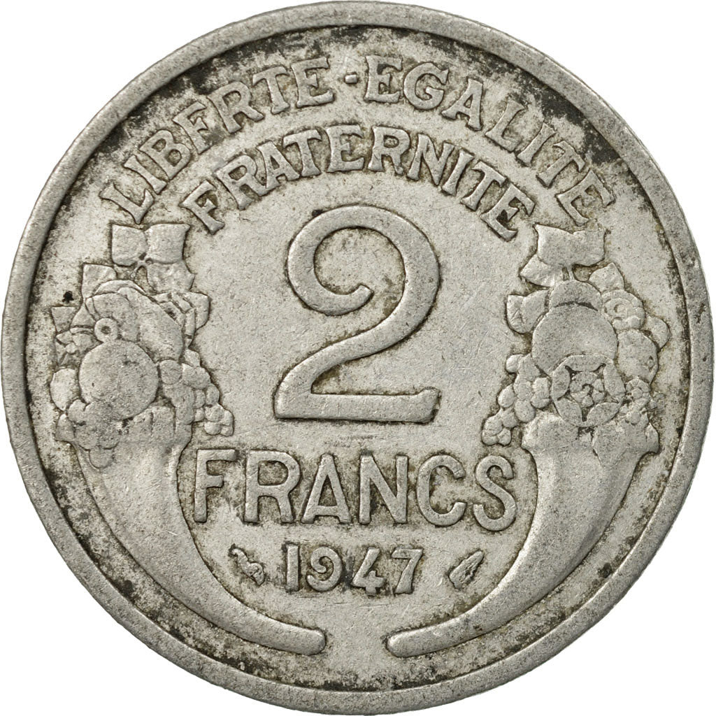 Coin, France, Morlon, 2 Francs, 1947, VF(20-25), Aluminum, KM:886a.1