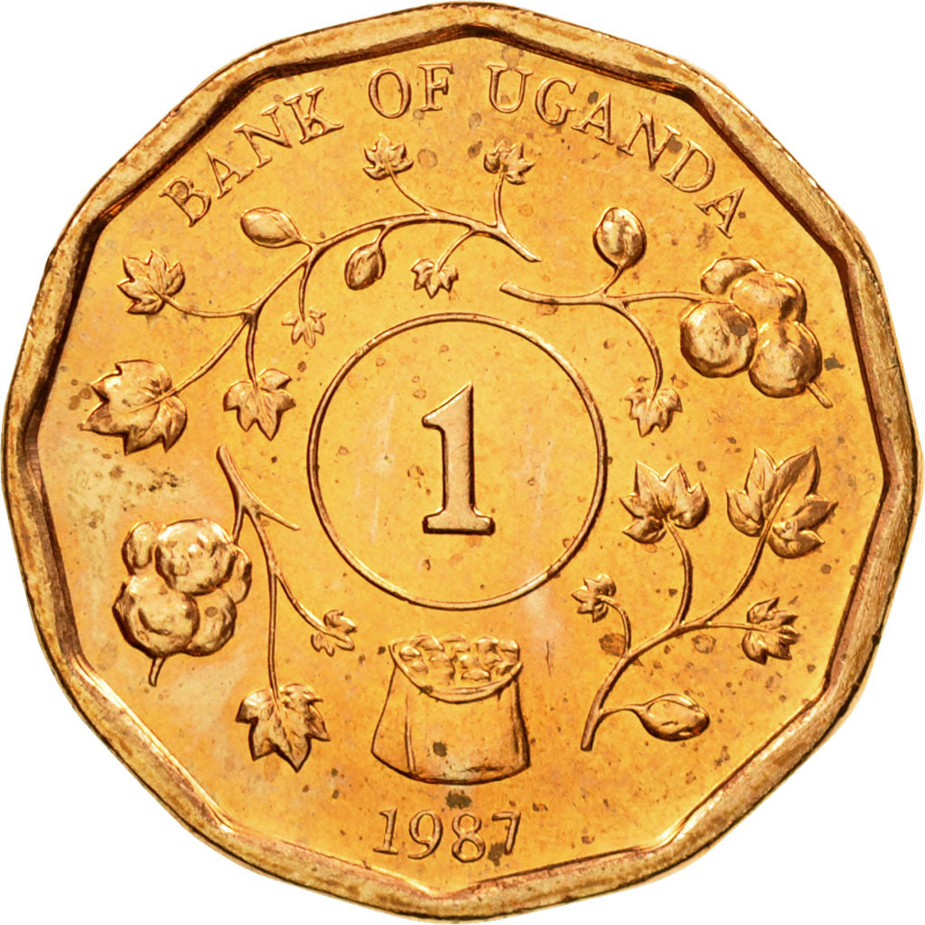 Monnaie, Uganda, Shilling, 1987, TTB, Copper Plated Steel, KM:27