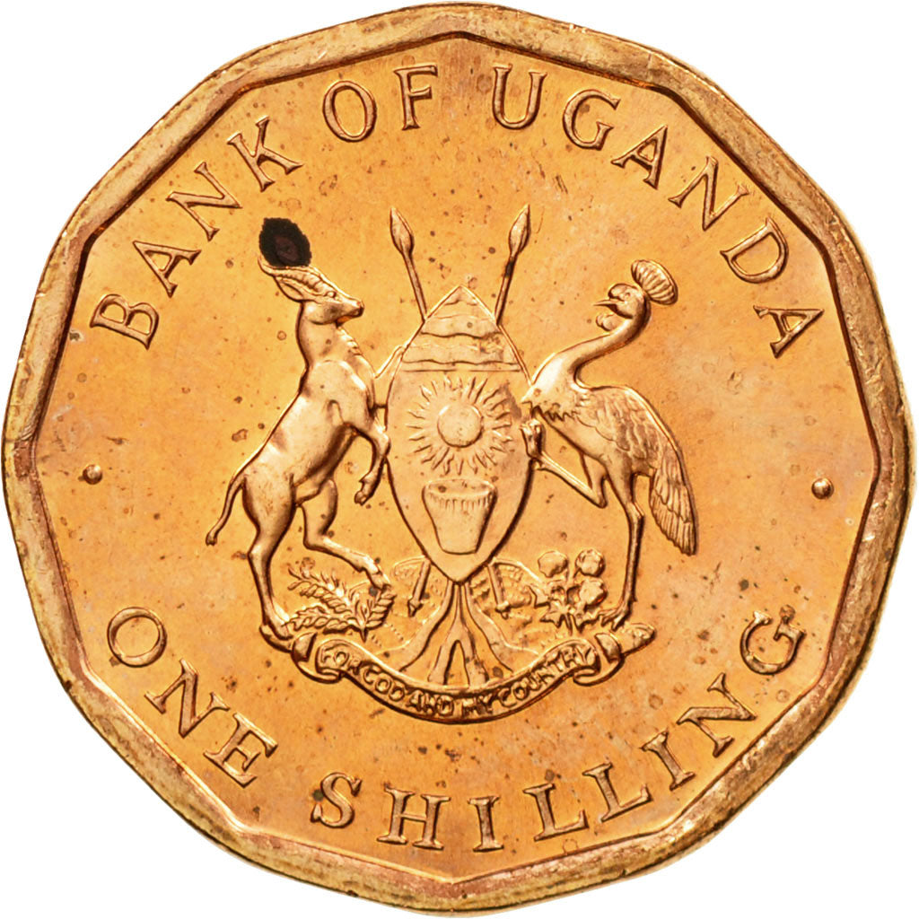 Monnaie, Uganda, Shilling, 1987, TTB, Copper Plated Steel, KM:27