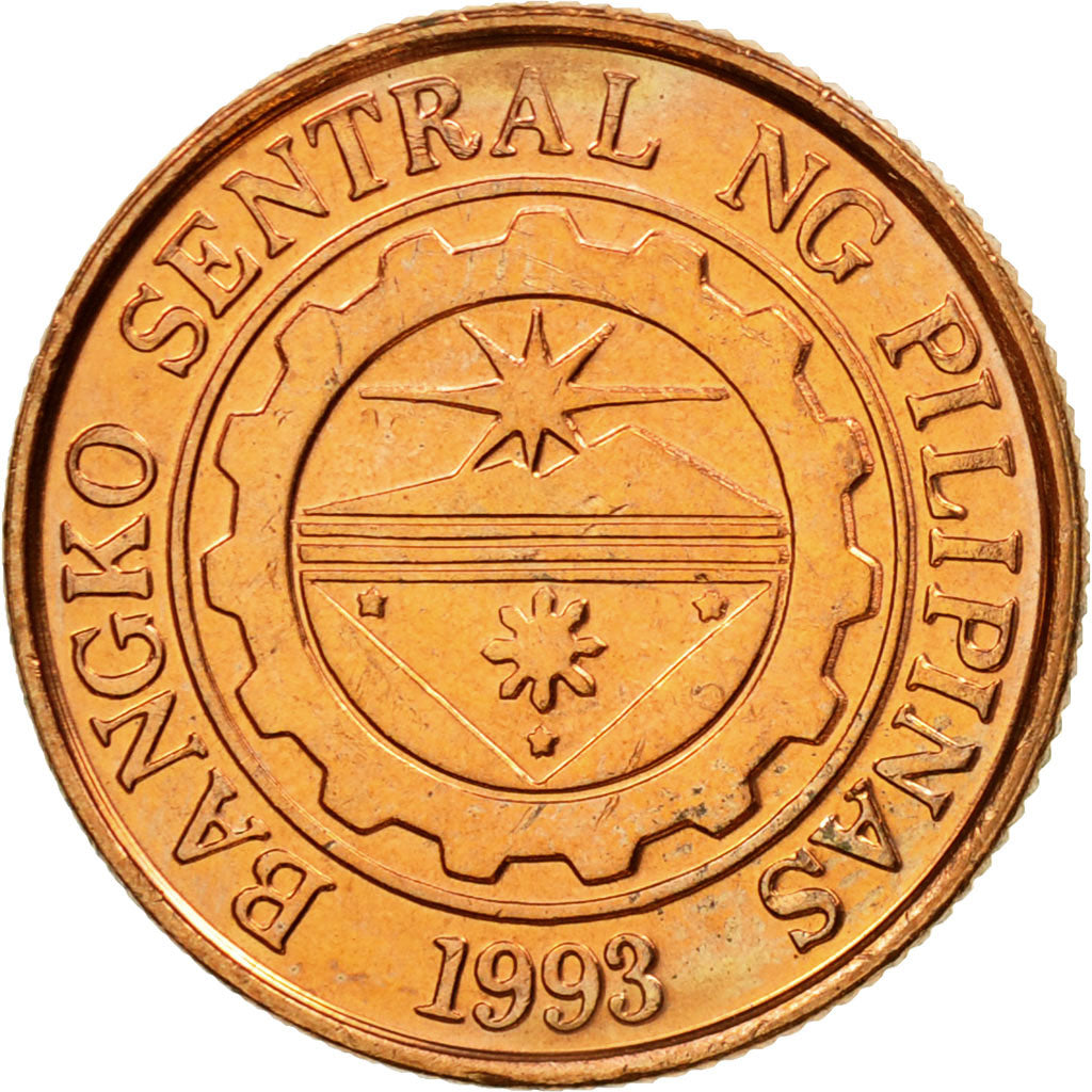 Coin, Philippines, 10 Sentimos, 1997, AU(50-53), Copper Plated Steel, KM:270.1