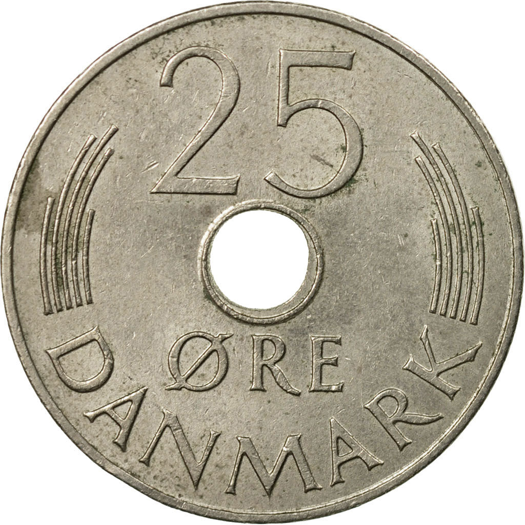Munten, Denemarken, Margrethe II, 25 Öre, 1973, Copenhagen, ZF, Copper-nickel