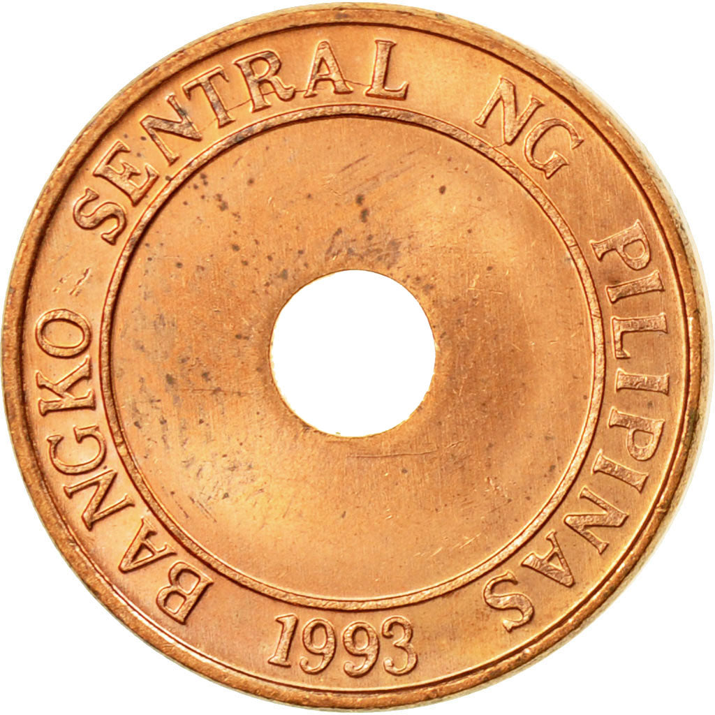 Coin, Philippines, 5 Sentimos, 1995, AU(50-53), Copper Plated Steel, KM:268