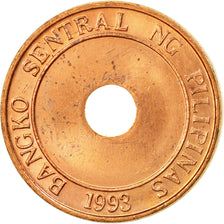 Coin, Philippines, 5 Sentimos, 1995, AU(50-53), Copper Plated Steel, KM:268