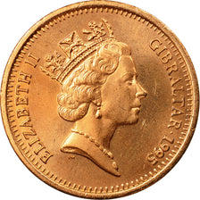 Monnaie, Gibraltar, Elizabeth II, 2 Pence, 1995, TTB+, Copper Plated Steel