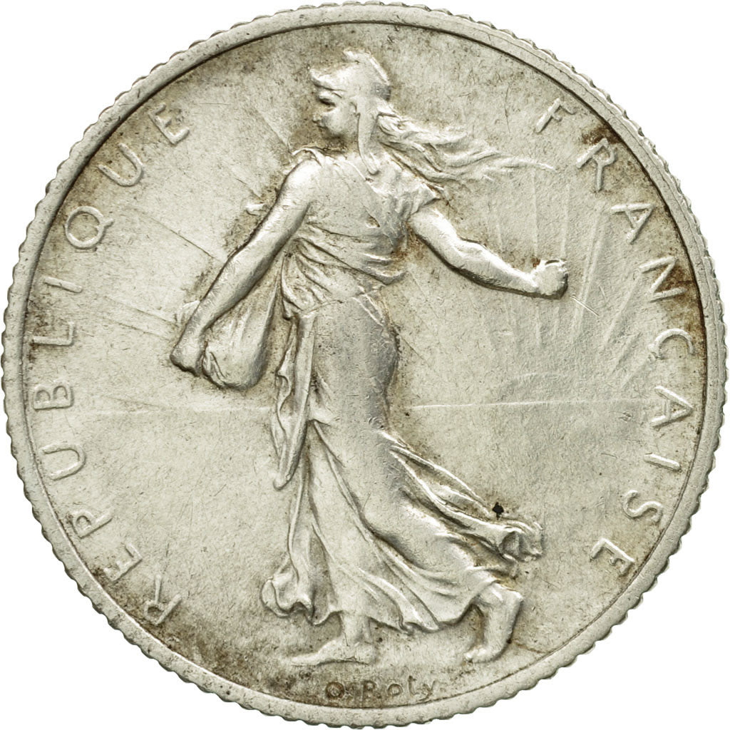 Coin, France, Semeuse, Franc, 1918, Paris, EF(40-45), Silver, KM:844.1