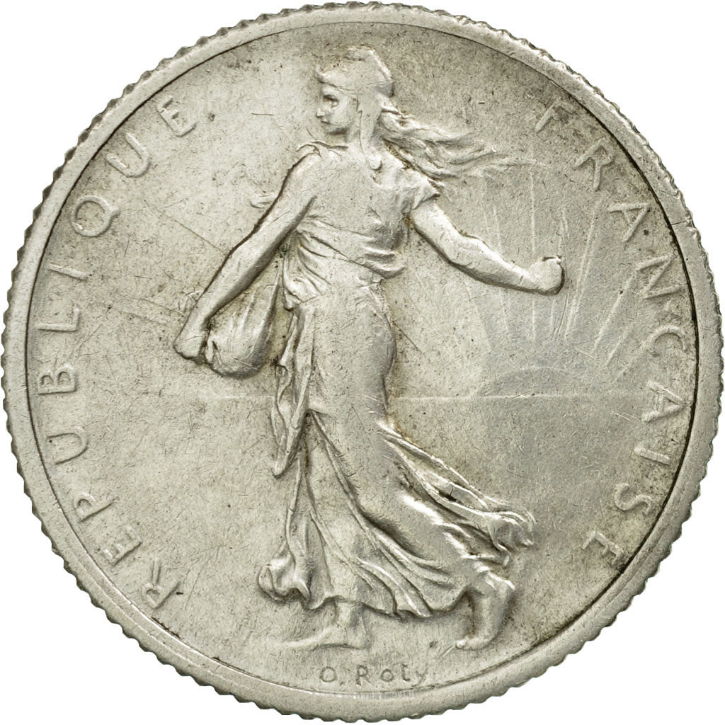 Coin, France, Semeuse, Franc, 1918, Paris, EF(40-45), Silver, KM:844.1