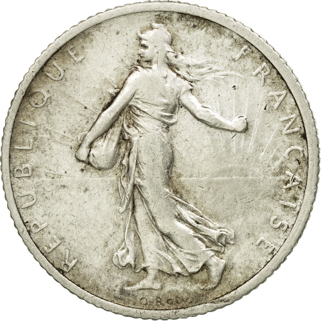 Coin, France, Semeuse, Franc, 1913, Paris, EF(40-45), Silver, KM:844.1